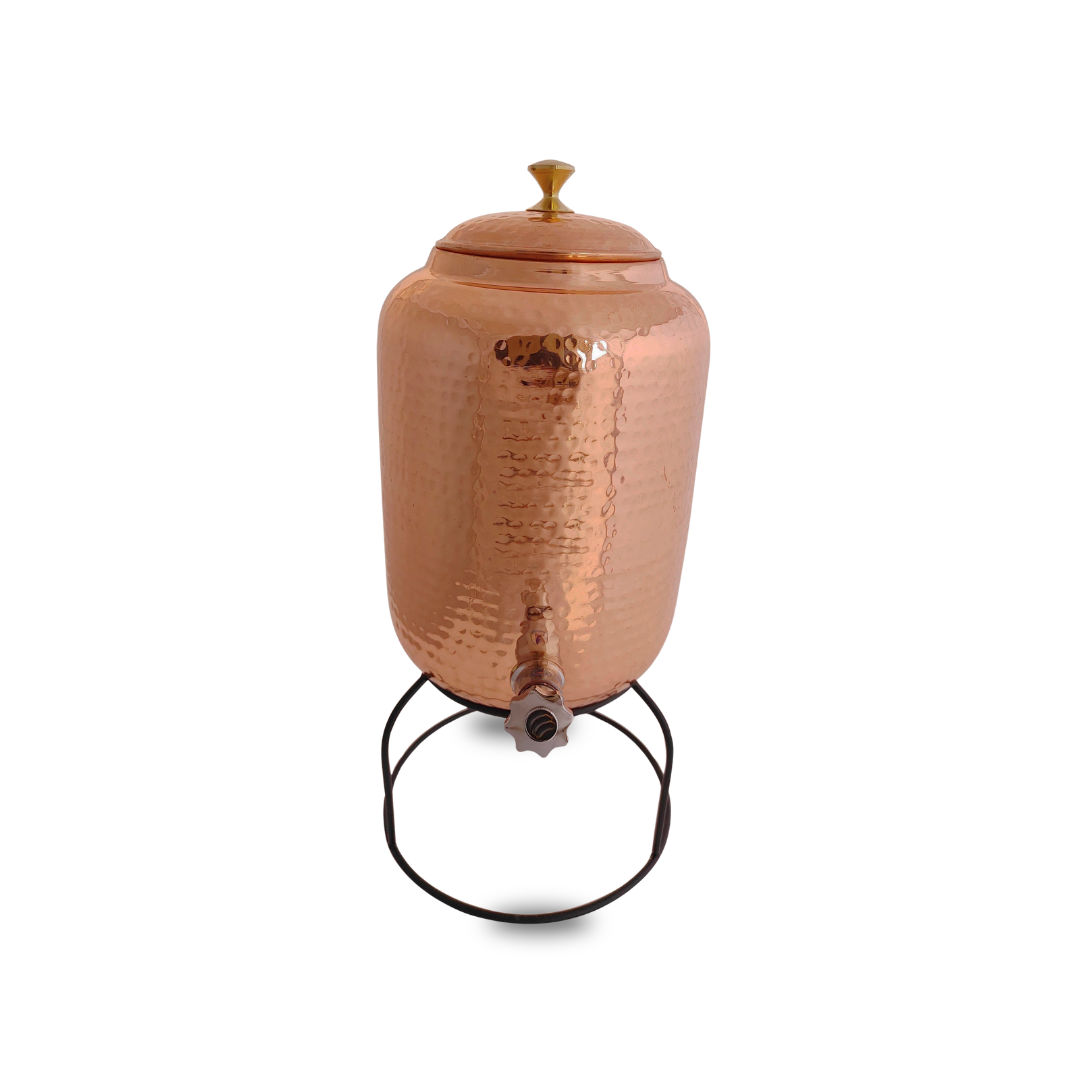 Copper Water Pot Hammered Design v3.0